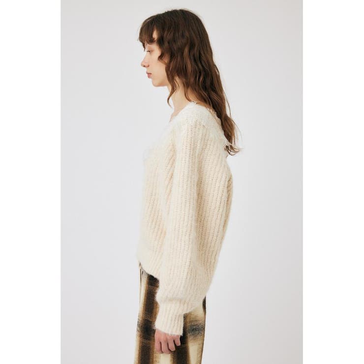 LACE TRIMMED V NECK セーター | MOUSSY OUTLET | 詳細画像6 