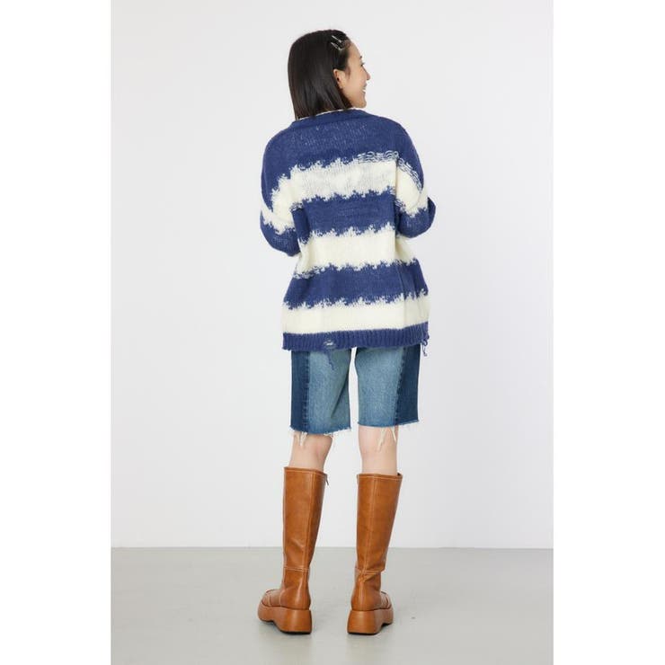 Grunge Border Knit カーディガン | RODEO CROWNS WIDE BOWL | 詳細画像23 