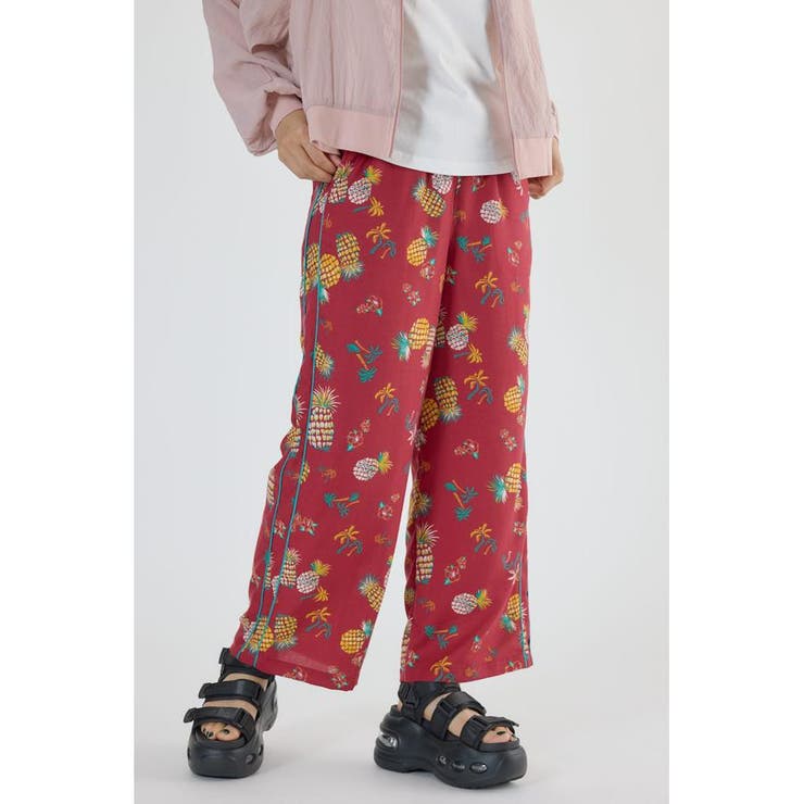 柄RED5 | アロハサイドラインパンツ | RODEO CROWNS WIDE BOWL