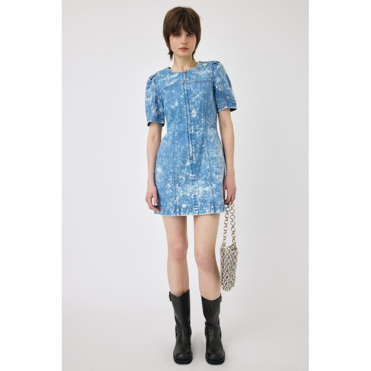 FRONT ZIP CHEMICAL MINI ドレス | MOUSSY OUTLET | 詳細画像3 