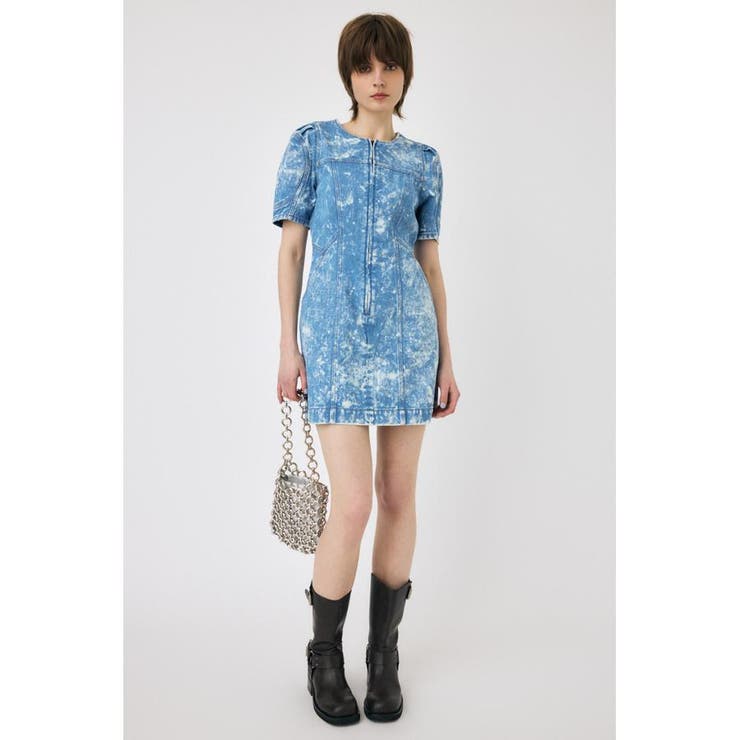 FRONT ZIP CHEMICAL MINI ドレス | MOUSSY OUTLET | 詳細画像4 