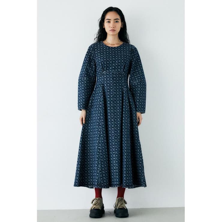 Monogram Cocoon Sleeve ワンピース 品番 Bjlw Moussy Outlet マウジーアウトレット のレディースファッション通販 Shoplist ショップリスト