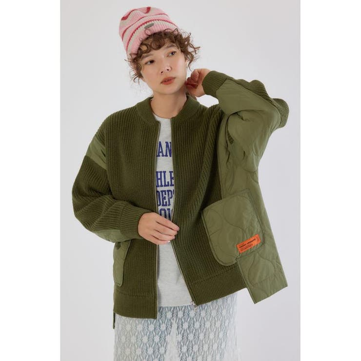 KHA | キルトドッキングニットブルゾン | RODEO CROWNS WIDE BOWL