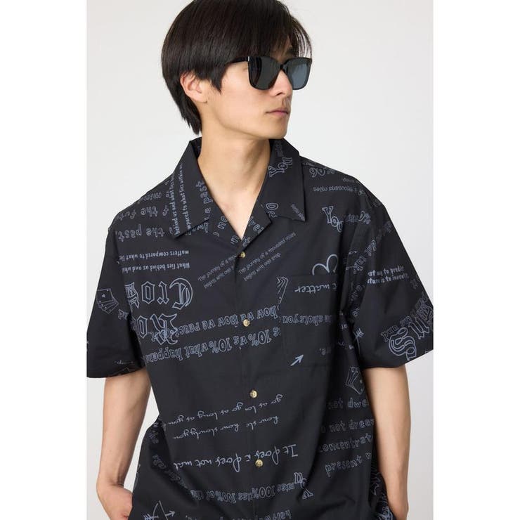 BLK | オールオーバーパターンシャツ | RODEO CROWNS WIDE BOWL