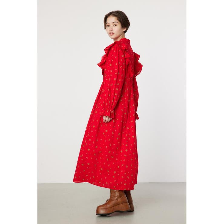 柄RED5 | フラワーパターンフリルワンピース | RODEO CROWNS WIDE BOWL