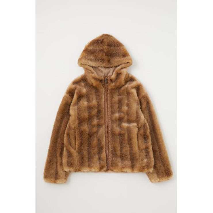 MOUSSY FAUX FUR COCOON ジャケット ファーコート-