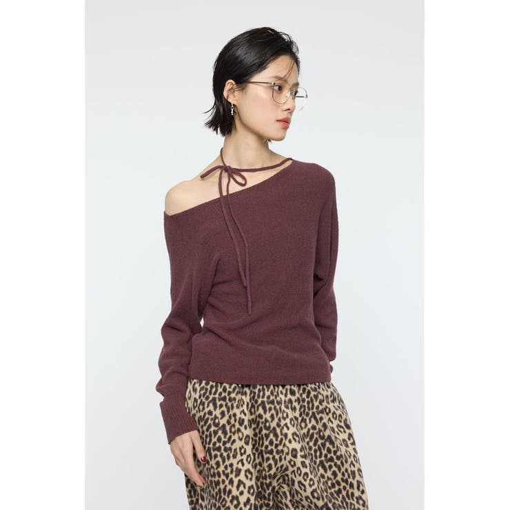 ONE SHOULDER ニットトップス | MOUSSY OUTLET | 詳細画像20 