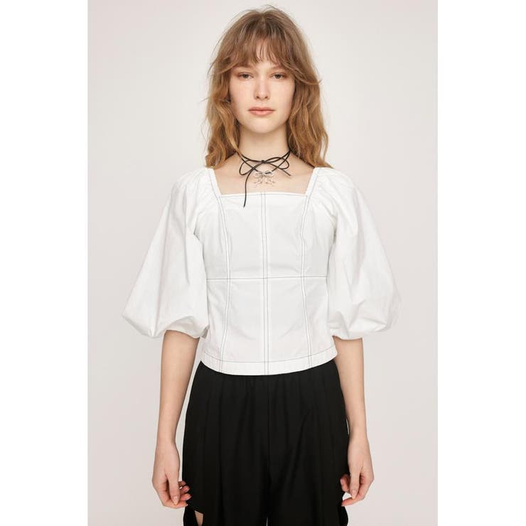 WHT | BALLOON SLEEVE 2WAY ブラウス | SLY OUTLET