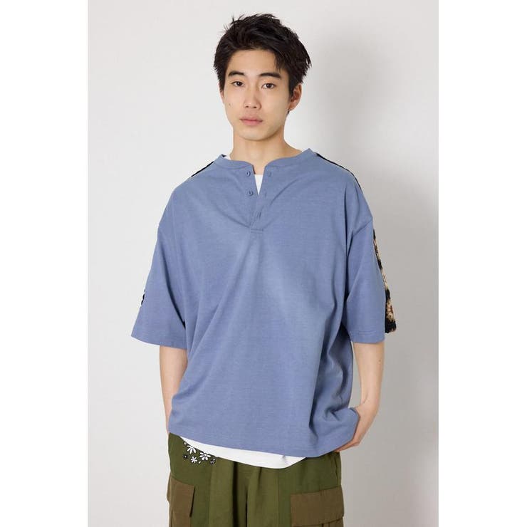 BLU | クロシェラインヘンリーTシャツ | RODEO CROWNS WIDE BOWL