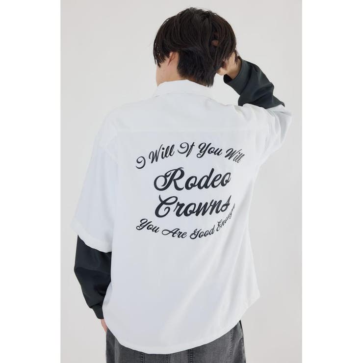 WHT | バックロゴレイヤードシャツ | RODEO CROWNS WIDE BOWL