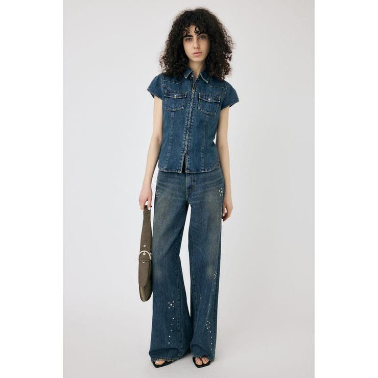 CAP SLEEVE デニムシャツ | MOUSSY OUTLET | 詳細画像10 
