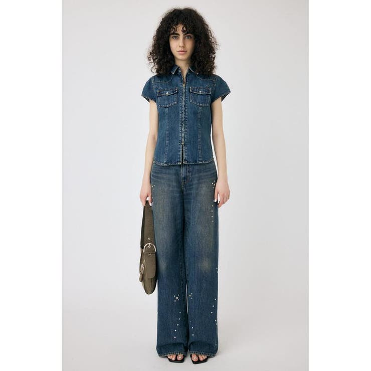 CAP SLEEVE デニムシャツ | MOUSSY OUTLET | 詳細画像11 