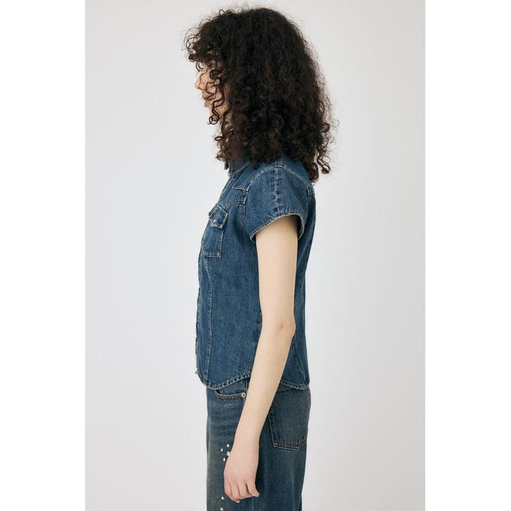 CAP SLEEVE デニムシャツ | MOUSSY OUTLET | 詳細画像14 