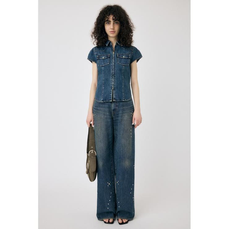 CAP SLEEVE デニムシャツ | MOUSSY OUTLET | 詳細画像9 
