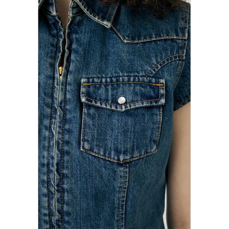CAP SLEEVE デニムシャツ | MOUSSY OUTLET | 詳細画像17 