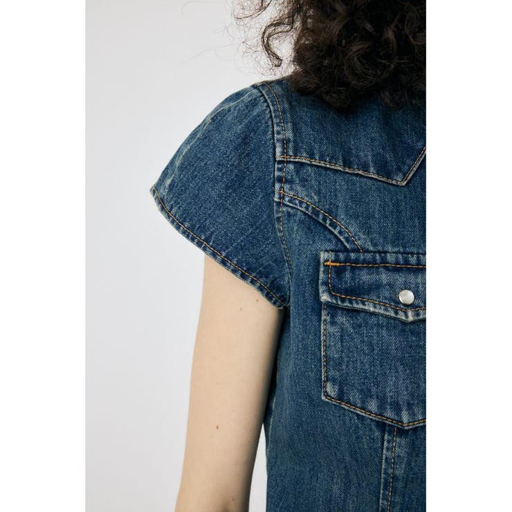 CAP SLEEVE デニムシャツ | MOUSSY OUTLET | 詳細画像18 