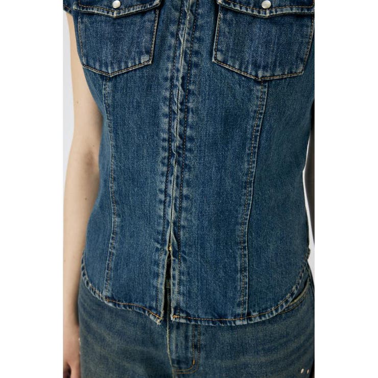 CAP SLEEVE デニムシャツ | MOUSSY OUTLET | 詳細画像20 