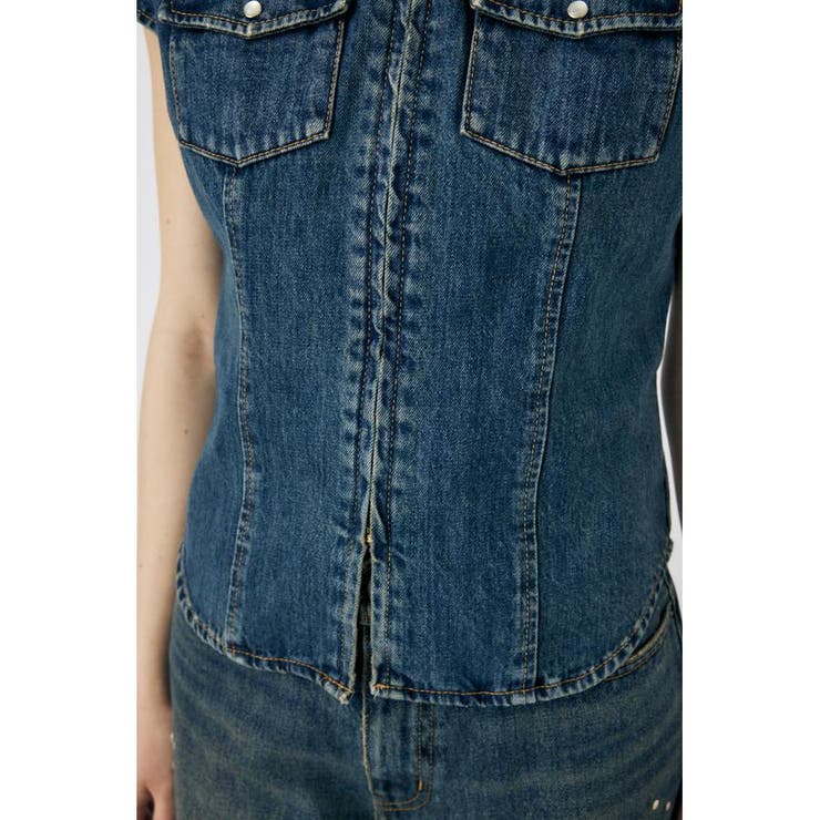 CAP SLEEVE デニムシャツ | MOUSSY OUTLET | 詳細画像18 