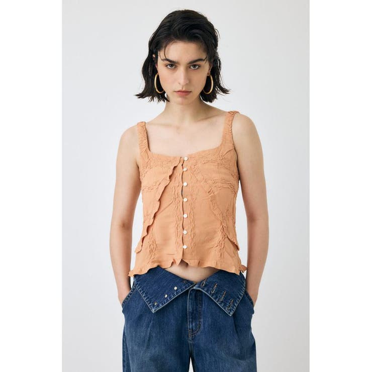 L/ORG1 | BUTTON UP SMOCKING キャミ | MOUSSY OUTLET