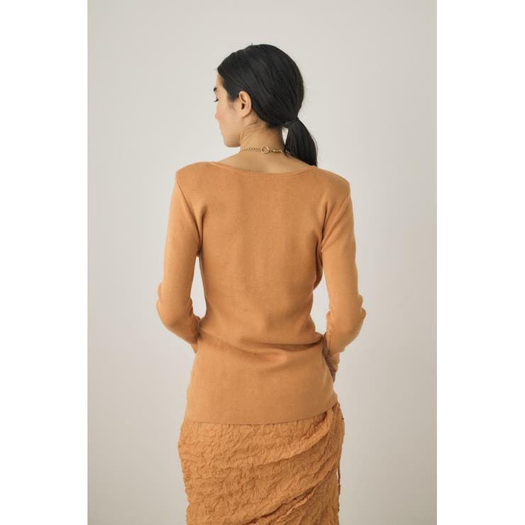 斜めボタンニットトップス  | MOUSSY OUTLET | 詳細画像6 