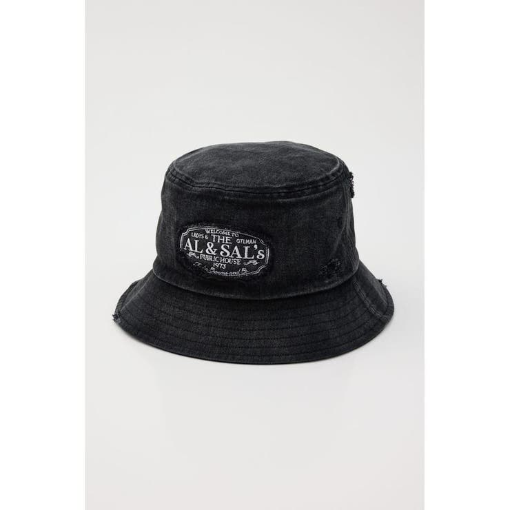 BLK | ダメージパッチハット | RODEO CROWNS WIDE BOWL