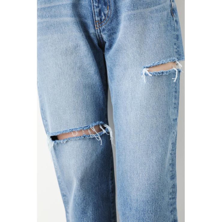 Asymmetry Crash ストレートデニムパンツ | RODEO CROWNS WIDE BOWL | 詳細画像12 