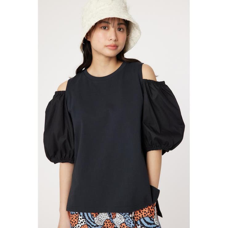 BLK | 肩空きドッキングプルオーバー | RODEO CROWNS WIDE BOWL