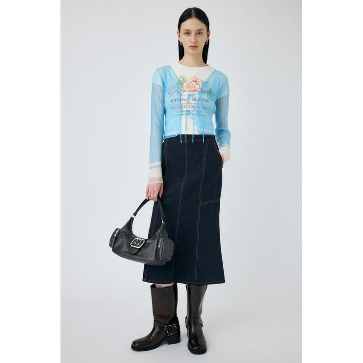 FRONT TIE シアーカーディガン | MOUSSY OUTLET | 詳細画像12 