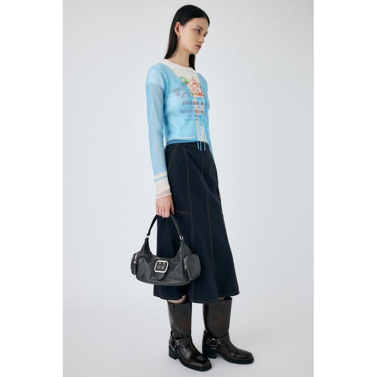 FRONT TIE シアーカーディガン | MOUSSY OUTLET | 詳細画像13 