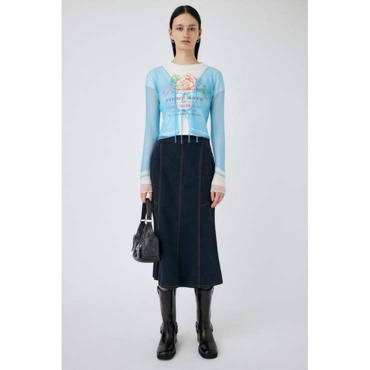 FRONT TIE シアーカーディガン | MOUSSY OUTLET | 詳細画像14 