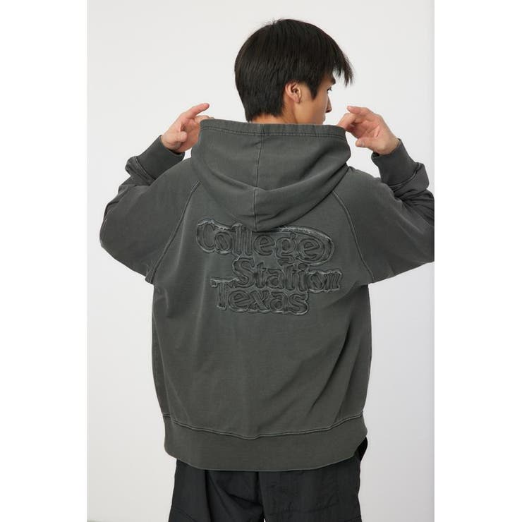 BLK | パッチロゴピグメントフーディー | RODEO CROWNS WIDE BOWL