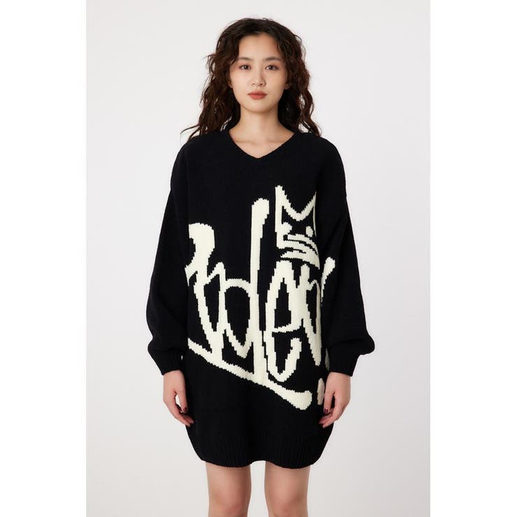 2WAY モールロゴニットワンピース[品番：BJLW0029304]｜RODEO