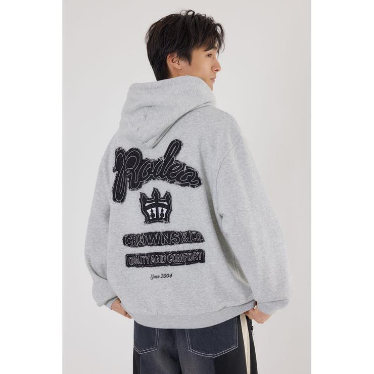 L/T.GRY1 | メンズロゴデニムパッチフーディー | RODEO CROWNS WIDE BOWL