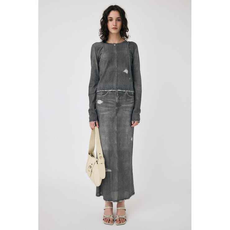 DENIM PRINT TRANSPARENT スカート | MOUSSY OUTLET | 詳細画像3 