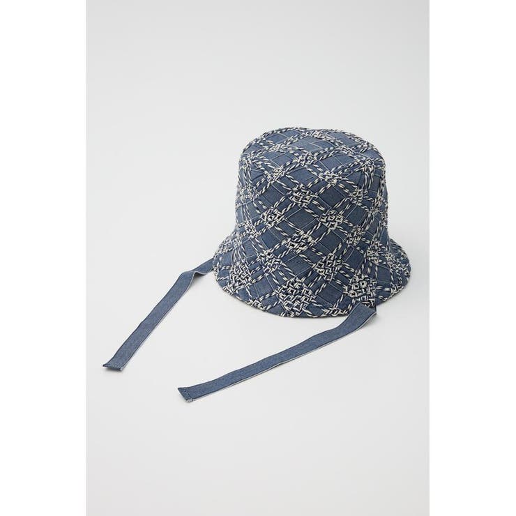 柄BLU5 | カラーテープMIXペーパーハット | RODEO CROWNS WIDE BOWL