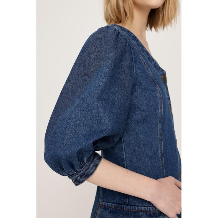 V NECK DENIM ショートワンピース | SLY OUTLET | 詳細画像24 