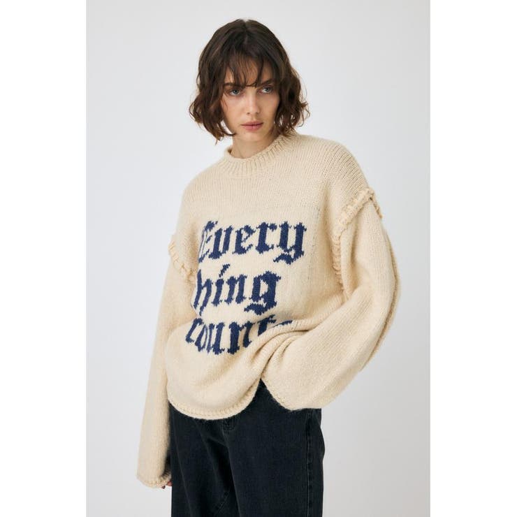 O/WHT1 | KNITTED WORDS セーター | MOUSSY OUTLET