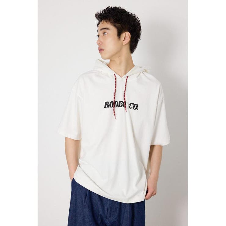 WHT | &ロゴフードTシャツ | RODEO CROWNS WIDE BOWL