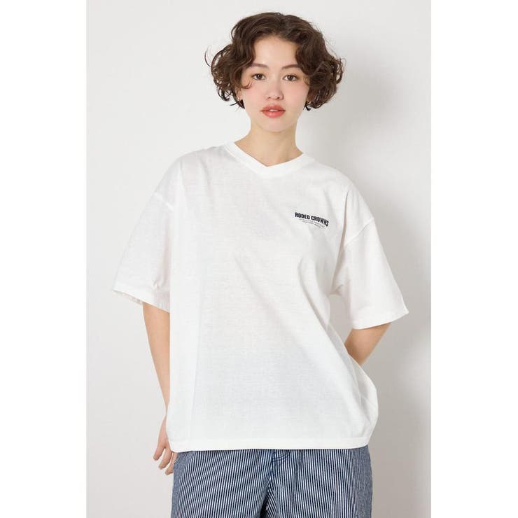 エンボスロゴVネックTシャツ | RODEO CROWNS WIDE BOWL | 詳細画像4 