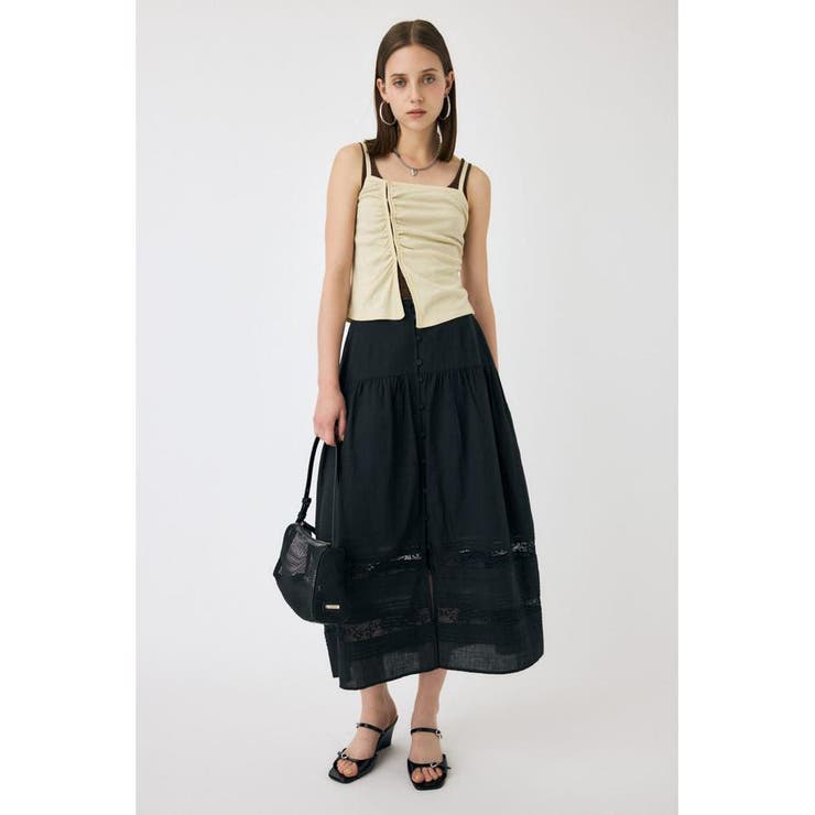 BLK | COTTON マキシスカート | MOUSSY OUTLET