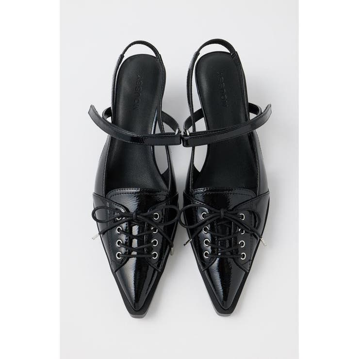 BLK | LACE UP SLING BACK ミュール | MOUSSY OUTLET