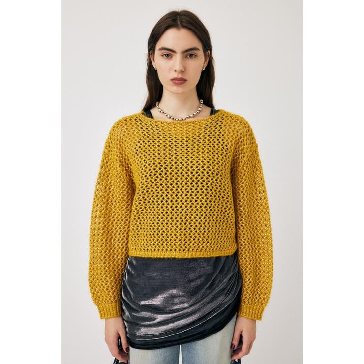 YEL | LUREX MESH ニット | MOUSSY OUTLET