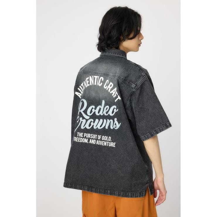 バックロゴフードデニムシャツ | RODEO CROWNS WIDE BOWL | 詳細画像3 