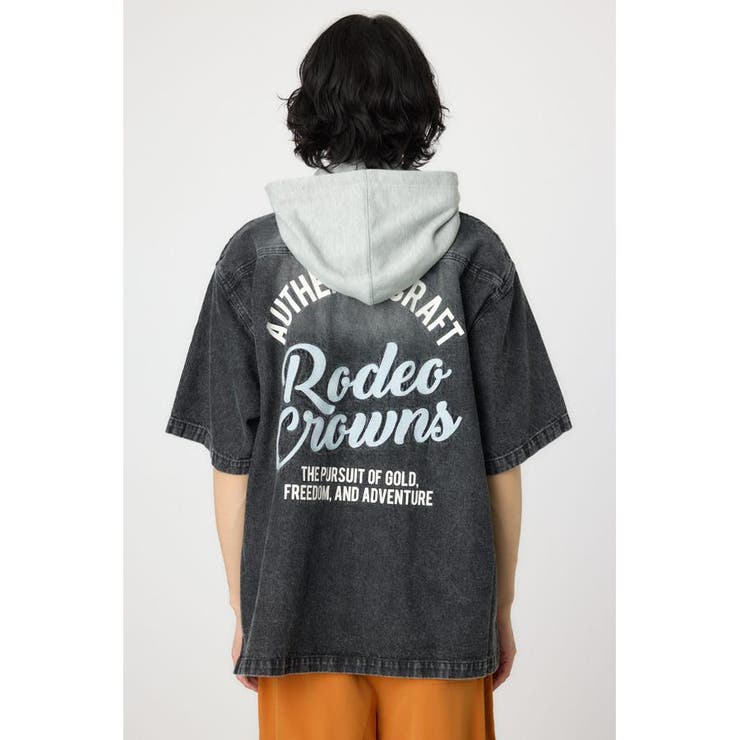 バックロゴフードデニムシャツ | RODEO CROWNS WIDE BOWL | 詳細画像13 