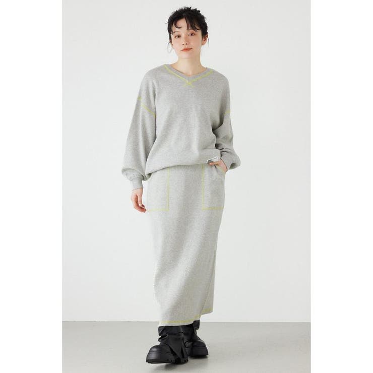 スウェットライクサイドステッチニットスカート | RODEO CROWNS WIDE BOWL | 詳細画像20 