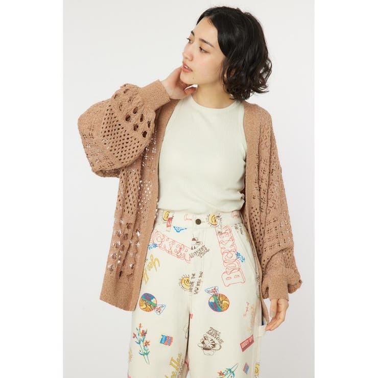 BRN | カラーニットボレロ | RODEO CROWNS WIDE BOWL