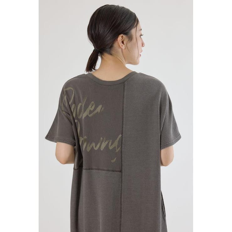 2way ワッフルコンビカットロングワンピース | RODEO CROWNS WIDE BOWL | 詳細画像8 