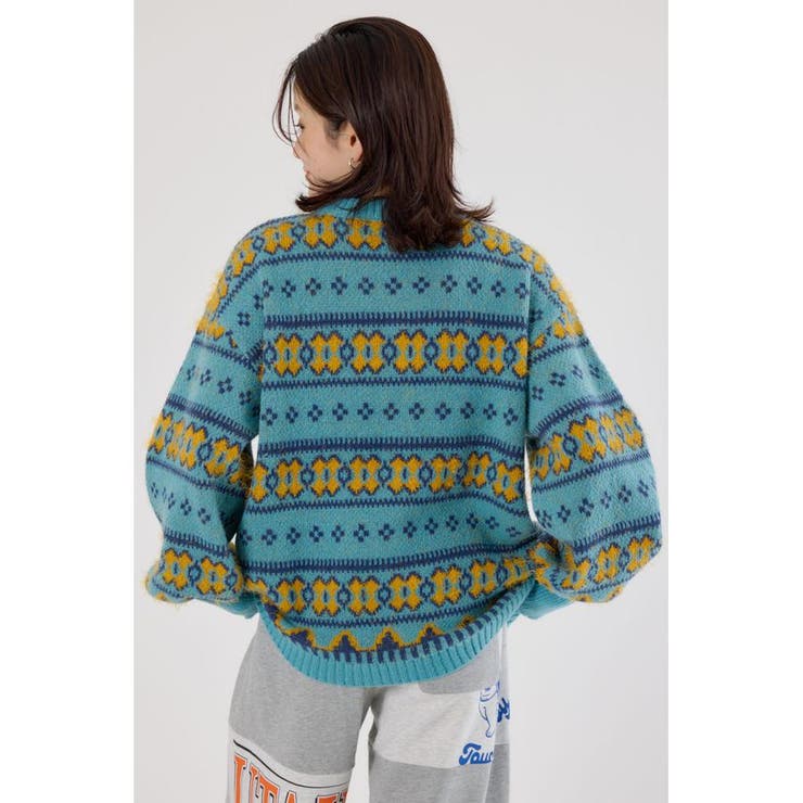 NEON NORDICニットカーディガン | RODEO CROWNS WIDE BOWL | 詳細画像10 