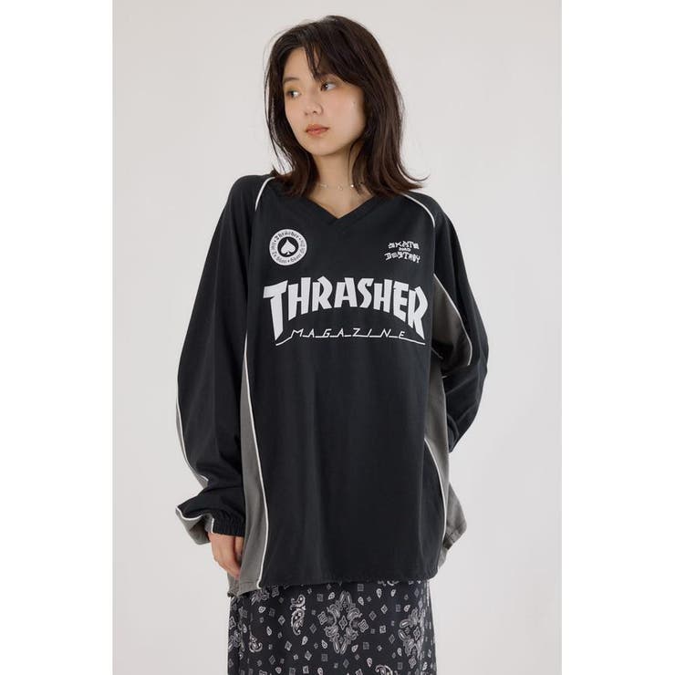 BLK | (THRASHER) GAME L/S Tシャツ | RODEO CROWNS WIDE BOWL