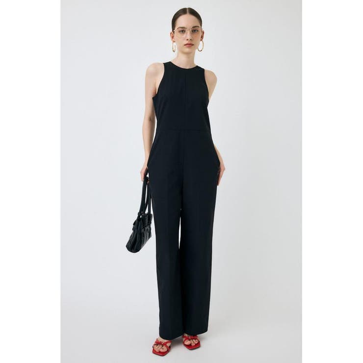 BLK | SCOOP SHOULDER ジャンプスーツ | MOUSSY OUTLET